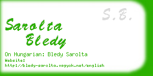sarolta bledy business card
